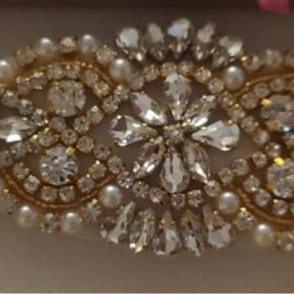 Wedding Garter Gold & White